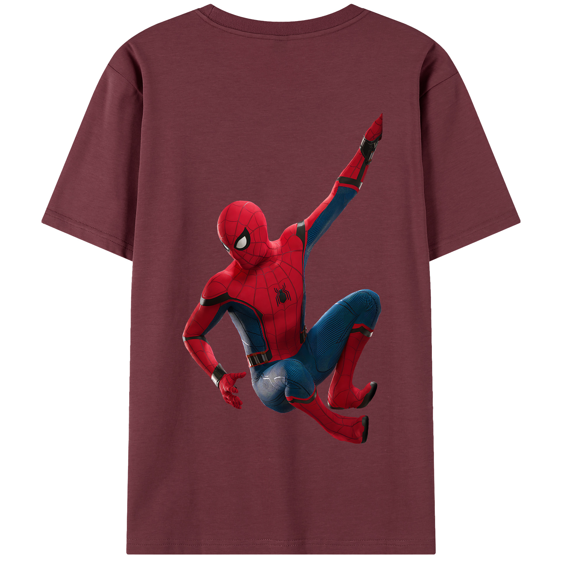 Spider Man スパイダーマン 綿100％半袖Tシャツ（背面プリント）